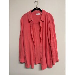 Women's Joan Rivers Button-Up Top‎ Size XL
